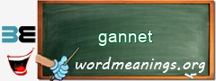 WordMeaning blackboard for gannet